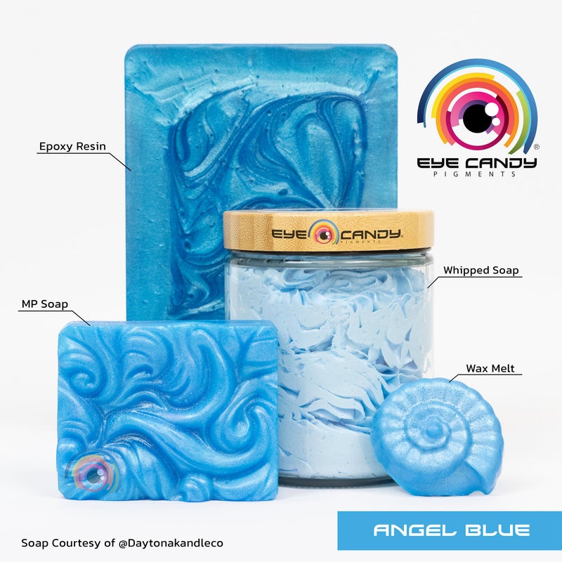 Eye Candy Pigments Premium Blue Mica Powder - Angel Blue (25gr) - for Epoxy, Resin, Soap, Paint, Woodworking, Acrylic Pouring, Bath Bombs, Fishing Lures - DIY Arts and Crafts Additive - Image 3